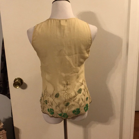 Left of Center Anthro silk beaded tank - Picture 5 of 6